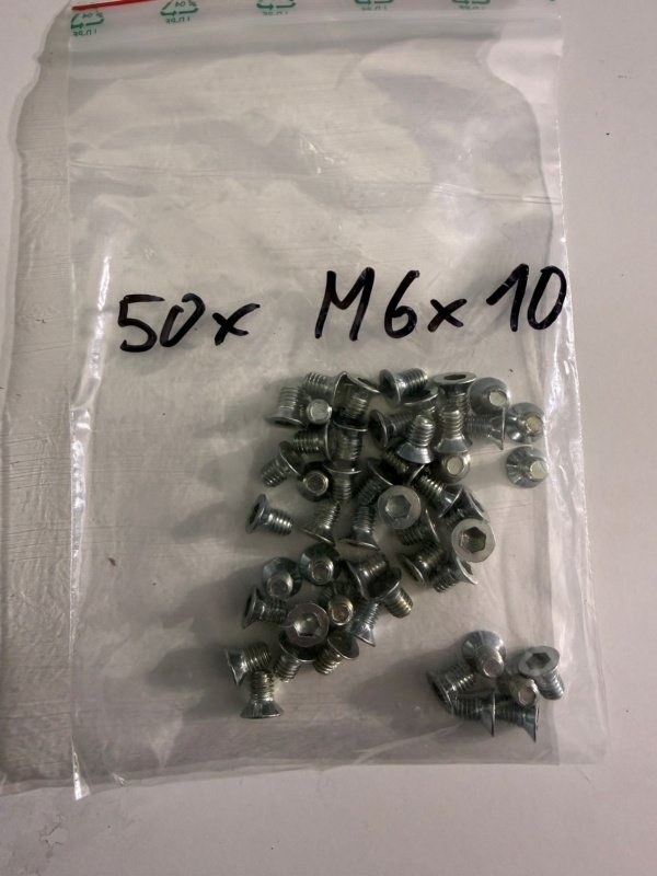 Countersunk screws DIN7991 M6X10 price is each